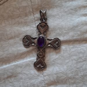 Silver necklace charm